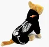 Impressão na moda Hoodie Pet Sweater Dia das Bruxas Animais de Estimação Cão de cão Bulldog Teddy Cachorrinho Roupa Duas Cores