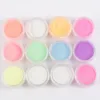 Nail Glitter 12 BoxesSet Glow In Dark Phosphorescent Poudre Pigment Lumineux Brillant Halloween Noël Art Décorations1378225