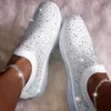 Frauen Turnschuhe Kristall Vulkanisieren Schuhe Frau Neue Bling Kristall Weiche Sohle Schuhe Atmungsaktive Damen Casual Wohnungen Müßiggänger