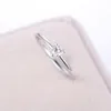 Rings For Women Minimalist Sweet Heart Shape Zircon 3 Color Thin Finger Ring Proposal Party Gift Fashion Jewelry KBR014