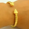 Широкие 6 мм Adixyn 6mm Gold Bangles для женщин / мужчин Gold Color Bancle браслет ювелирные изделия эфиопский / африканский / арабский подарок Q0720