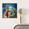 Modernas dos desenhos animados pássaros coloridos pintura de lona arte de parede para sala de estar abstrato imagens de animais cuadros decoração