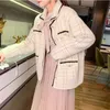 Autunno e inverno stile Piccolo cappotto maglione lavorato a maglia da donna allentato cardigan in pile di visone straniero di moda coreana 210427