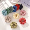 15PCSNEW Koreansk stil 100% bomullscrunchie elastiskt band2021 Macaron Solid Färghuvudbonader, Kvinnor Ponytail Hårtillbehör