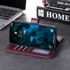 Wallet Phone Cases for iPhone 14 13 12 11 Pro Max XR XS X 7 8 Plus Multifunction Pure Colour PU Leather Flip Kickstand Cover Case with 10 Cards Slots