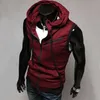 Men Autumn Sleeveless Zip Up Vest Hoodie Sports Workout Muscle Tank Tops Blouse Shirt Solid Ropa Hombre Casual Sportswear 210924