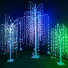 USB 1.5M 210 LED Willow Tree RGB upplyst pilträd med Garland String Light för jul Holiday Party Garden Decor