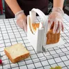 Pratos pratos placas dobráveis ​​slicer de pão doméstico guia ajustável guia de bagel slicer/faca de corte preguiçosa conveniente