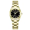 손목 시계 Chronos 시계 여성용 스테인레스 스틸 시계 쿼츠 로즈 골드 블링 판매 숙녀 선물