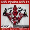 100% Fit Injecção Molde para Honda Body CBR 1000 RR CC 1000RR 1000CC 06-07 Bodywork 59No.20 CBR1000 RR CBR1000RR 06 07 CBR1000-RR 2006 2007 OEM Kit de recinto de vinho vermelho blk