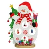 Julfest hemdekoration Santa Claus Snowman Table Ornament Toys for Children Children Gift