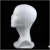 Heads 3x Fani Foam Manekin Głowa na perukę Making Display Stand Hat Hat Uchwyt biały wqghw irfqn