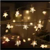 Dekorationer 20 LED Stjärnor Sträng Batteri Powered Fairy Lights Julår Holiday Decoration USB-ljus (inget batteri) 1 Yezdd Gmpzl