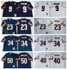 Chen37 NCAA Football 23 Devin Hester 34 Walter Payton 40 Gale Sayers Jerseys 50 Mike Singletary 9 Jim McMahon 51 Butkus White Men Vintage