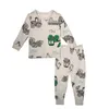 2-7year roupas de bebê conjunto primavera de algodão recém-nascido bebê meninos roupas de meninas 2 pcs pijamas de bebê unisex kids roupas conjuntos novo 210413