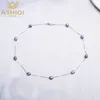ASHIQI Baroque Natural Pearl Necklace For Women with 925 Sterling Silver Chain 6-7mm Freshwater Fashion Jewelry 220214