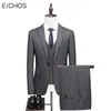 Latest Mens Plad Suits For Wedding Dresses 2021 Fashion Costume Homme Slim Fit Casual Formal Suit Male 3 Piece Men's & Blazers