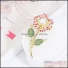 Pinnen, broches sieraden xiumeiyizu aankomsten hoogwaardige parelbroche luxe zirconia pin voor vrouwen jas sjaal trouwjurk aessories drop d