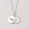 Gepersonaliseerde Ronde Liefhebbers Ketting Party Gunst Sublimatie Blanks Liefde Gesneden Sleutelbeen DIY Warmte Transfer Hart Holle hals Sieraden SN6237