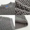 IEFB Knitted Vest Men's Round Neck Handsome Sweater Vest Korean Trend Grey Streetwear Male Clothing Fashion 9Y7574 210524