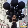 12 tum 20 sts svarta ballonger blinkande metalliska ballonger födelsedagsfest dekorationer vuxen bröllop dekoration helium globos leksaker