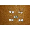 3 paar / veel natuurlijke shell hanger hart voor vrouwen kristal oorbellen elegante bruiloft sieraden hand gemaakt