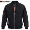 Magcomsen Winter Dikke Bomberjack Mannen Pilot Jas Casual Varsity Jacket Mode Baseball Bovenkleding Gewatteerde Leger Militaire Jas 210819