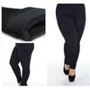 fleece lined leggings plus size Women for Cold Winter Warm Black Female velvet fitness casual woman clothed pants 210416