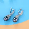 Dangle Chandelier Simple Elegant Big Round Imitation Pearl Drop Earring Fine Anniversary Fine Gift 여성 웨딩 신부 이어링