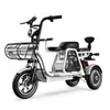 Новый электрический мотоцикл Scooter Parent-Crink 3 колеса электрические скутеры 12 дюймов 500 Вт 48 В мощный электрический мощный электрик с тремя сиденьями