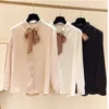 blusas mujer de moda roupas feminina señoras tops chemise blanche femme manga larga gasa OL ropa de mujer 5895 50 210528