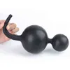 NXY Anal toys Double Ball Inflatable Beads Huge Plug Tail Big Butt Anus Vagina Expansion Adult Sex Toys For Men Woman Couples 1125