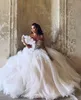 2022 Plus Size Arabic Aso Ebi Stylish A-line Beach Wedding Dress Sweetheart Tulle Elegant Sexy Bridal Gowns Dresses ZJ102
