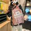 JULYCCINO Kawaii mujeres Nylon mochila moda impermeable mochilas escolares para chicas adolescentes Patchwork mochila Linda estudiante Bookbag señora Y0804
