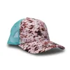 Kvinnor sommaren trendig hästsvans rörig bun baseball cap hip hop camouflage jacquard andningsbart nät tillbaka justerbar snapback hatt utomhushattar