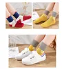 Children's socks 5pairs/lot lovely comfortable soft four sizes suitable for spring summer autumn casual combed cotton boys girls pure color stripe design sock