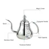 GURET 1.2L/1.8L Turkish Coffee Pot Magic Crown Coffee Kettle Durable Stainless Steel Moka Coffee Kettle Teapot With Strainer 210330