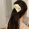 한국 따뜻한 색상 탄성 머리 밴드 달콤한 scrunchies pleated 포니 테일 홀더 머리카락 밧줄 고무 밴드 소녀 헤어 액세서리