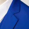 2021 Royal Blue Smoking 2 Parte Homens Festa de Casamento Formal Blazer Casaco e Calças Colete Grande tamanho S-6XL Homens Homens Preto Cinza Vermelho X0909