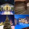 5m LED Lámpara Solar Suave Tira de Navidad con Luz Colorida Patio Exterior Césped Día Luces Luminosas Decorativas 2835 2 unidades