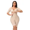 Vestiti da donna Body Body Scolpting Dimagrante Vita Tummy Shaper Tops Colombian Shapewear Body con maniche medio in pizzo e cerniera Borse per tuti a corpo con cerniera