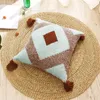 Cushion/Decorative Pillow 45x45cm Cushion Cover Square Case Diamond Orange Mint Green Brown Home Decoration Sofa Feather Tassels Plush