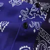 Bandana Paisley Pattern Color Block Hawaiian рубашки пляж праздник повседневная рубашка с коротким рукавом топы Harajuku блузка He927 мужчин