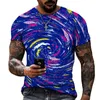 Nxy мужские футболки 2022 летние новые продукты Starry Sky Swirl круглая шея HD печать ложится повседневная одежда негабарита S-5XL 0314
