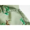 Топы весенние атласные рубашки женские животные печать длинные рукава блузки топы женские плюс размер топы одежды 210412