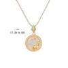 Pendanthalsband 925 Sterling Silver 12 Zodiac Necklace Shell Round Coin Constellation for Women Jewelry Party Gift300m