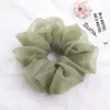 Lady Chiffon Hair Scrunchies Women Girl Solid Elastic Bands Hairs Hairs Rope Ponytail Holder grote darm Sports dance scrunchie 14984889895
