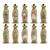 DIY Linen Burlap Wine Bags Diamond Christmas Wines Gift Bag Bottle With Drawstring Tag Rope Reusable Merry Xmas Wine Bottles Covers For Storage HH21-841