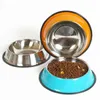 Sublimation Bowls Personalized Name For Cats Dogs Stainless Steel Colored Pet Puppy Cat Non-Slip Durable Pets Bowls Feeder Feeding Dog Water Bowl