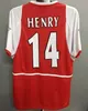 قمصان كرة القدم الرجعية Arsen Highbury Home Football Shirt Pires Henry Reyes 02 03 04 05 06 98 99 Bergkamp 94 95 Adams Persie 96 97 Galla 86 87 89